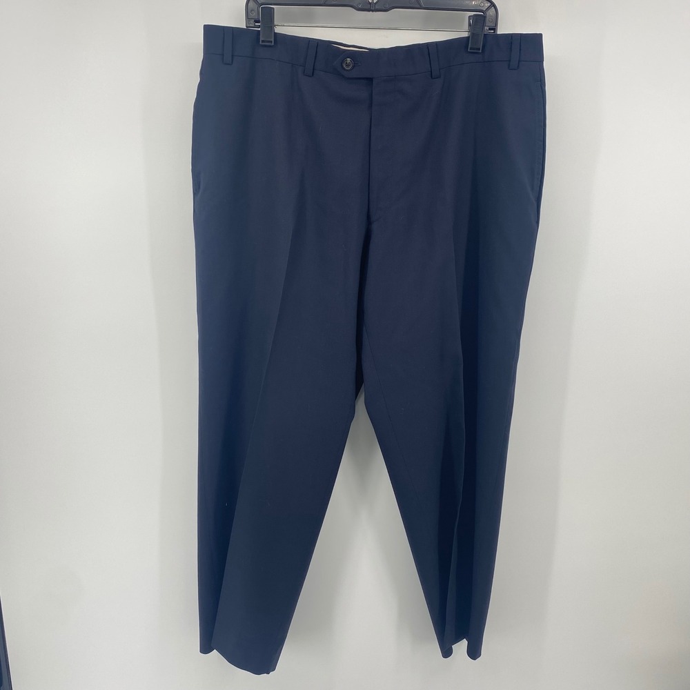 Lauren Ralph Lauren Dress Pants Mens 38x27 Navy Blue Total Comfort Wool Trousers